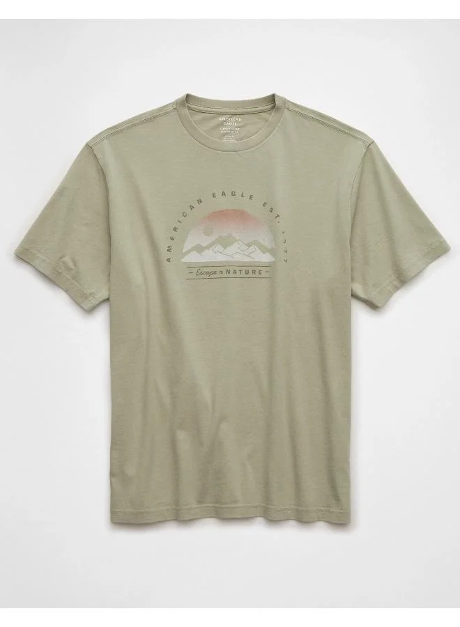 American Eagle Logo Graphic Crew Neck T-Shirt