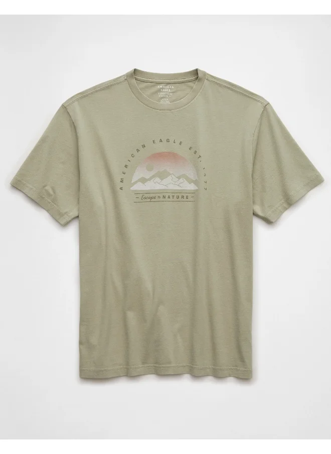 امريكان ايجل Logo Graphic Crew Neck T-Shirt
