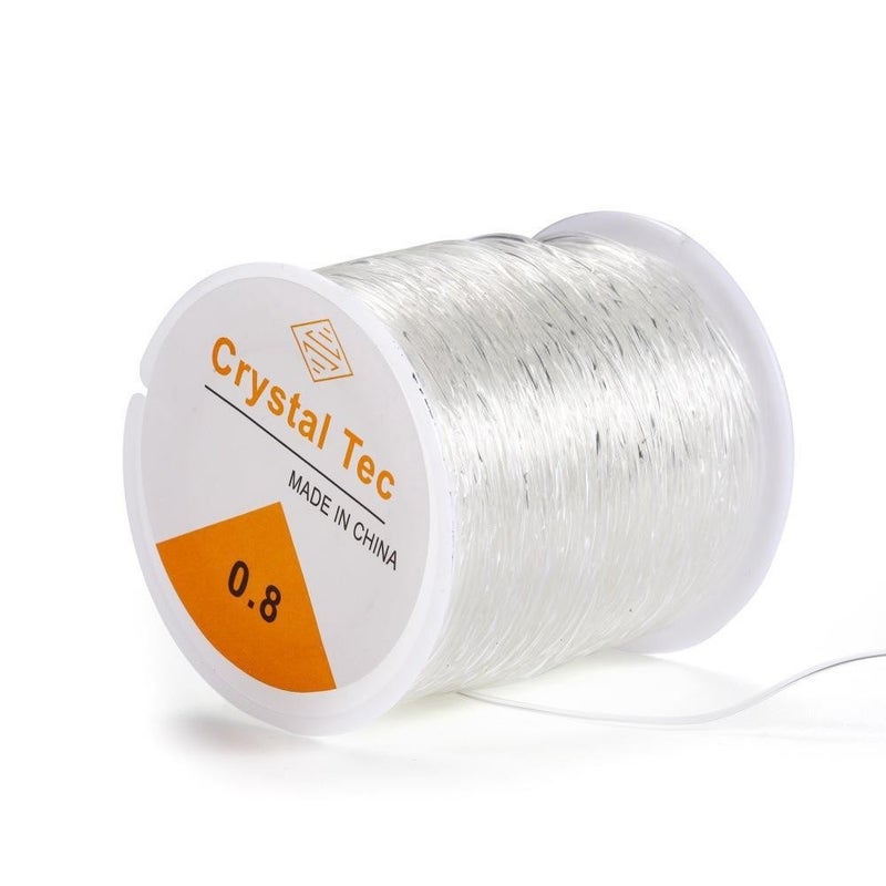 Generic Crystal Stretch Fishing Line Transparent White Stretch Line Jewelry Buddha Bead Line diy Jewelry Jewelry Beaded Bracelet Material 0.8mm thick 