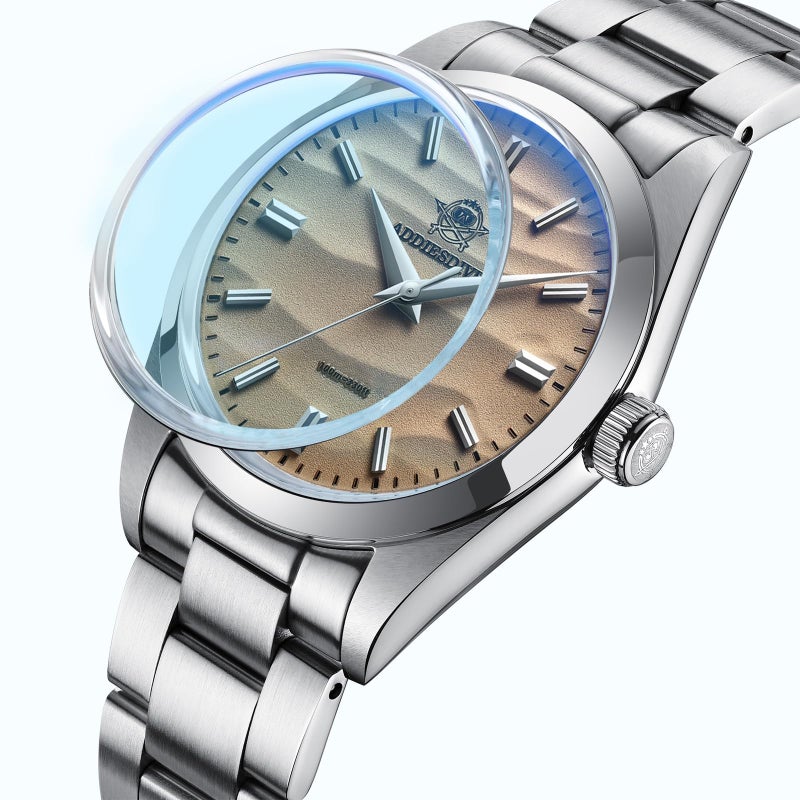 ADDIESDIVE Wrist Watch for Men 36MM Analog Sweeping Seconds Hand VH Quartz Movement K1 Mineral Conves Crystal Waterproof 100 M AD2030 - Image 3