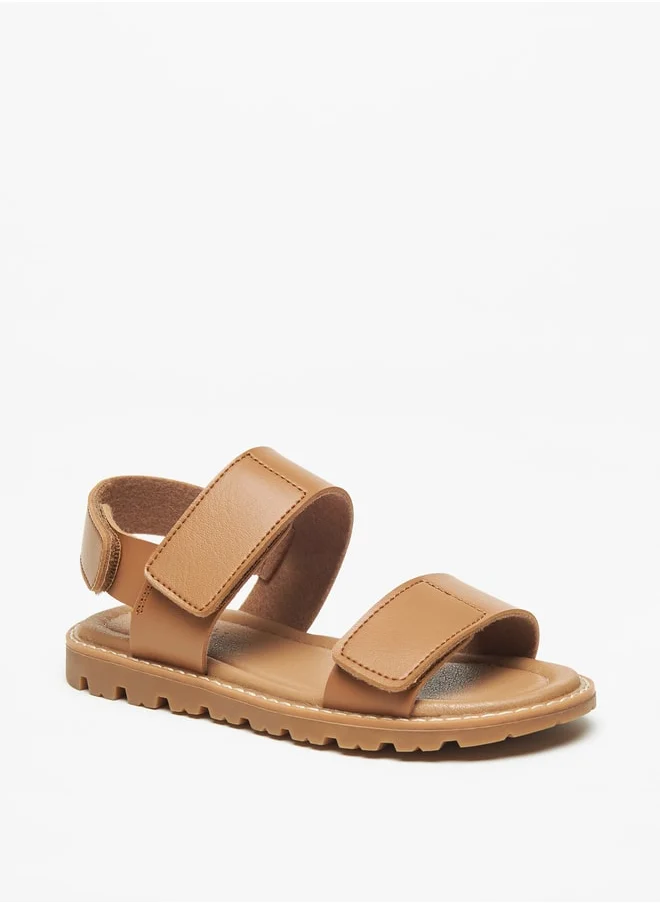 دوتشيني Boys Mister Solid Sandals with Hook and Loop Closure