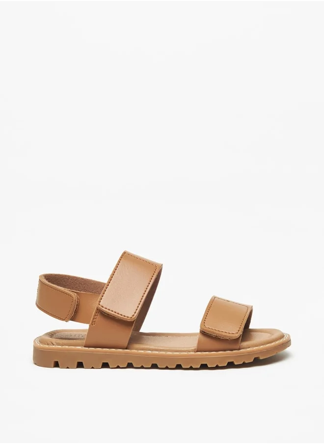 دوتشيني Boys Mister Solid Sandals with Hook and Loop Closure