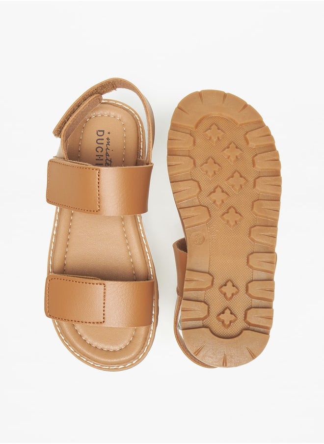 DUCHINI Boys Mister Solid Sandals with Hook and Loop Closure  - Image 4