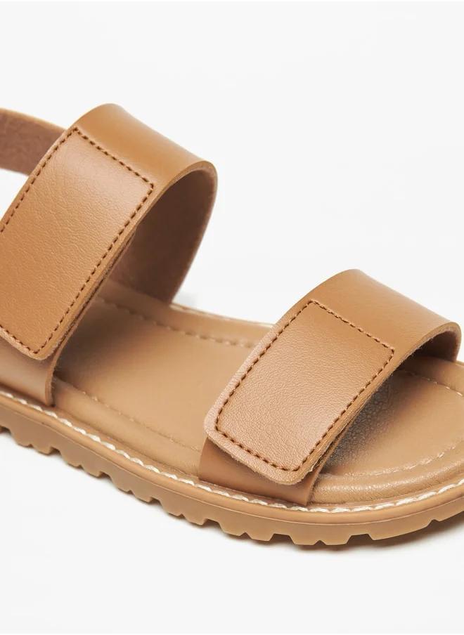 دوتشيني Boys Mister Solid Sandals with Hook and Loop Closure