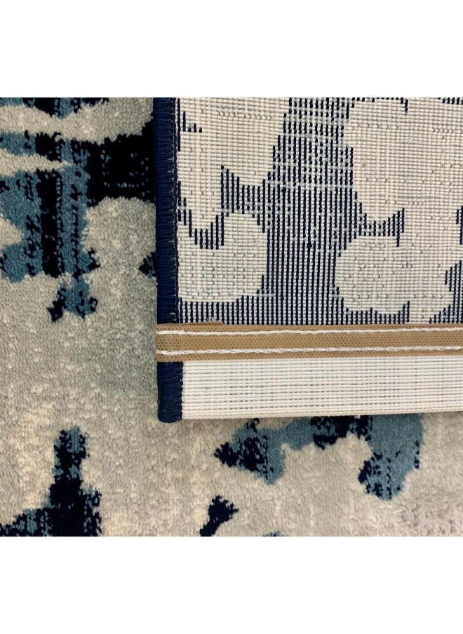 HANDPICKED FURNITURE Handpicked Furniture Abstract Blue Rug, Ultra Soft Area Carpets For Bed Room, Living Room, And Dining Room, Antislip Floor Carpets, Easy To Clean, Made In Turkey  - Image 1