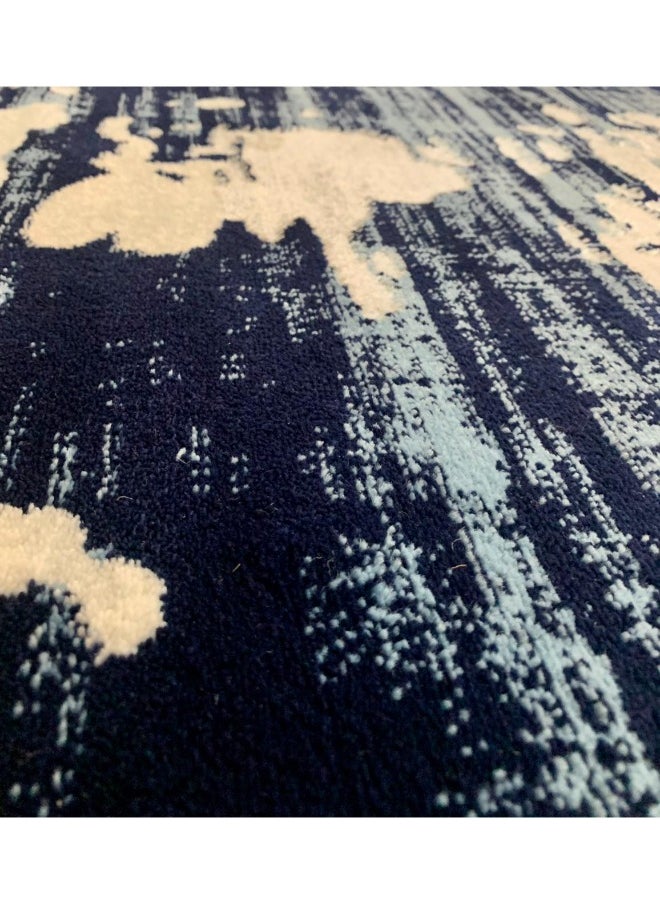 HANDPICKED FURNITURE Handpicked Furniture Abstract Blue Rug, Ultra Soft Area Carpets For Bed Room, Living Room, And Dining Room, Antislip Floor Carpets, Easy To Clean, Made In Turkey  - Image 2