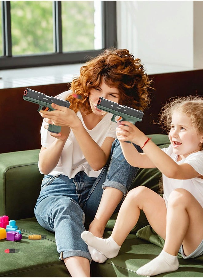 GROIC - Soft Bullet Gun Toy Foam Blasters Soft Bullet Shell Ejection Soft Bullet Toy Gun with Soft Bullets & Pull Back Action & Darts Targets Set Pistol Toys for Kids - Image 1