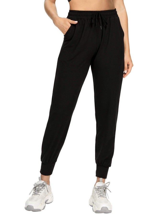 FULLSOFT Sweatpants For Womenwomens Joggers With Pockets Lounge Pants For Yoga Workout Running (Black,Medium) - Image 2