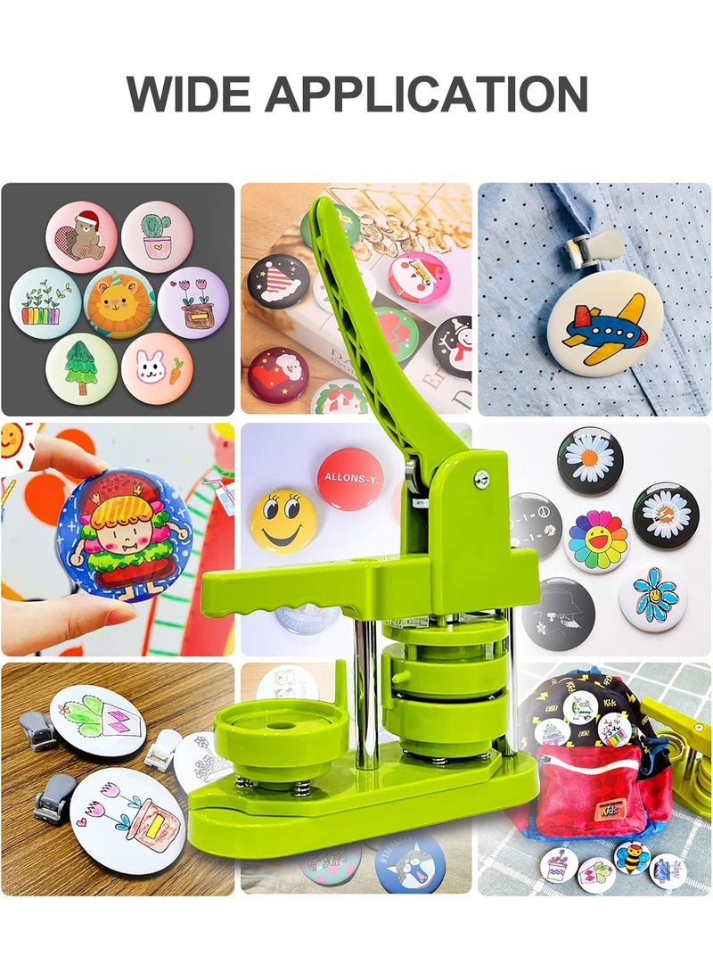 كيدل آلة صنع الأزرار، ماكينة صنع الأزرار بدون تركيب، آلة عمل الأزرار بنفسك، مجموعة مكبس لكمة بمقبض قوسي مريح - آلة الأزرار + 37 قالب + 37 مستهلكات + 37 قاطعة دائرية سهلة + ورق A4 + لوح A4. - Image 5