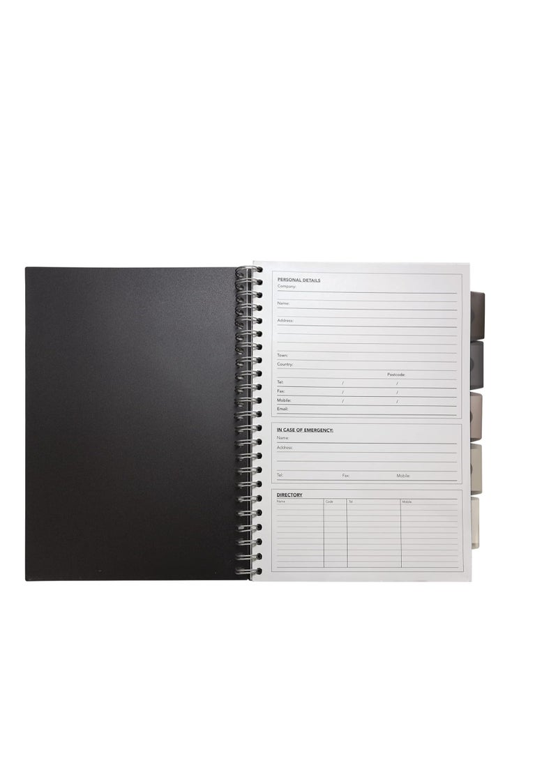 Pukka Pad Pukka Pad, A4 Executive Project Notebook 1-Pack - 29.7 x 21cm - Wirebound Notebook with 8mm Feint Ruled Lines on 80GSM Paper - Includes 5 Repositionable Dividers with Storage Pockets - 250 Pages - Image 2