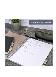 Pukka Pad Pukka Pad, A4 Executive Project Notebook 1-Pack - 29.7 x 21cm - Wirebound Notebook with 8mm Feint Ruled Lines on 80GSM Paper - Includes 5 Repositionable Dividers with Storage Pockets - 250 Pages  - Image 5
