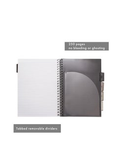 Pukka Pad Pukka Pad, A4 Executive Project Notebook 1-Pack - 29.7 x 21cm - Wirebound Notebook with 8mm Feint Ruled Lines on 80GSM Paper - Includes 5 Repositionable Dividers with Storage Pockets - 250 Pages  - Image 4