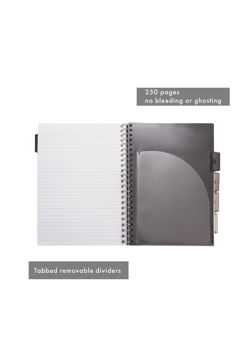 Pukka Pad Pukka Pad, A4 Executive Project Notebook 1-Pack - 29.7 x 21cm - Wirebound Notebook with 8mm Feint Ruled Lines on 80GSM Paper - Includes 5 Repositionable Dividers with Storage Pockets - 250 Pages - Image 4