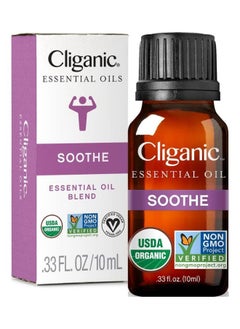Cliganic Organic Soothe Essential Oil Blend 10ml, Organic, Natural Aromatherapy Oil for Diffuser Steam Distilled | Non-GMO Verified  - Image 1
