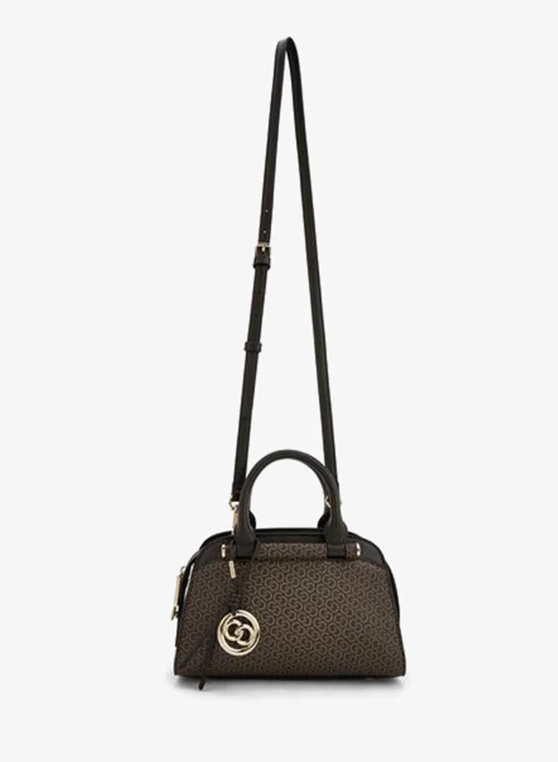 Celeste BROWN Monogram Print Tote Bag With Detachable Strap for Women | Best Price UAE