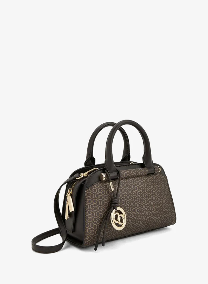Celeste BROWN Monogram Print Tote Bag With Detachable Strap for Women | Best Price UAE