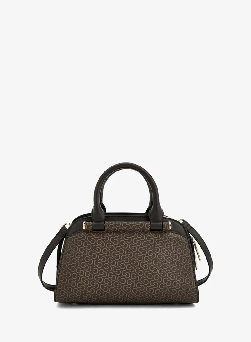 Celeste BROWN Monogram Print Tote Bag With Detachable Strap for Women | Best Price UAE
