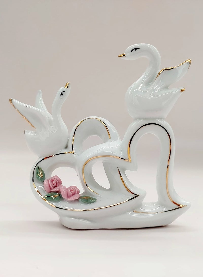 AKDC Beautiful Showpiece for Ceramic Home Decor, Living Room 12x13cm - Image 1