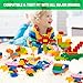 MANNIDOO Large Building Blocks for Kids Toddlers 161PCS Big Building Bricks with 10x10 Large Baseplates Compatible with Major Brands Blocks Birthday Gfits for Toddler Kid 9 Color13 Shape - Image 4