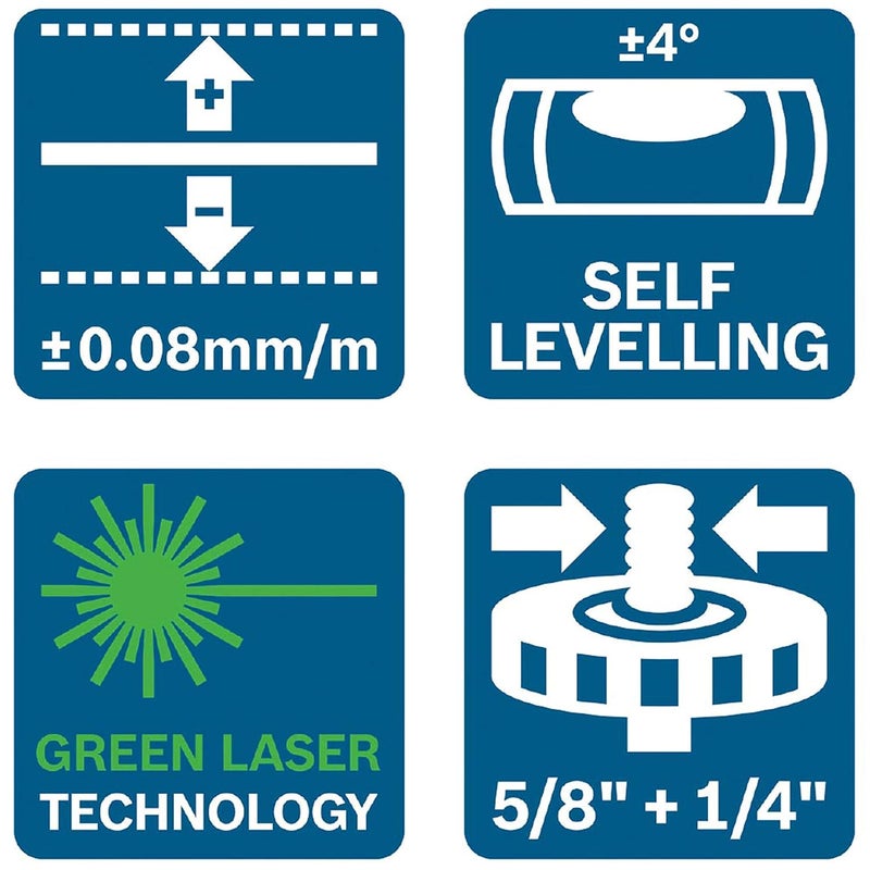 BOSCH Bosch Professional GLL 30 G Line Laser 10m Green Laser Self Levelling Blue - Image 4