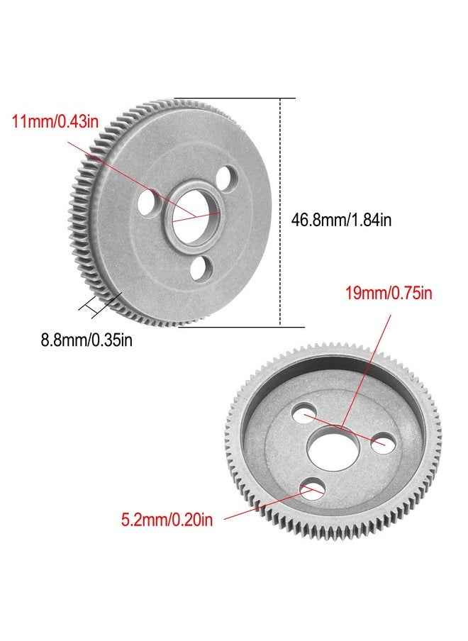 OGUNKE Ogrc Steel 48P 86T Spur Gear With 19T 21T Pinions Gear For Traxxas 1/10 Slash 2Wd Rustler 2Wd Stampede 2Wd Upgrade Parts (Replace Part 4686)  - Image 5