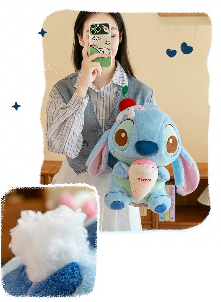 STITCH 50cm cartoon stitch blue plush doll toy skin-friendly soft doll birthday gift, suitable for adults and children's gifts - Image 2