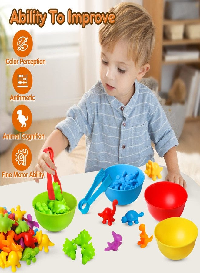 JOCHA Color Sorting and Counting Dinosaurs Toys for Toddlers 3 5 4 Years Old Preschool Matching Learning Educational Game Montessori Sensory Math Classification Activities Toys for Kids Boys Girls - Image 5