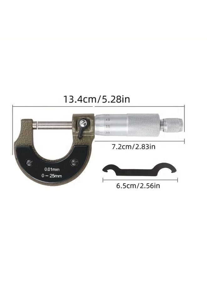 Black Digital Micrometer 0 25mm Hardened Alloy Construction - Image 3