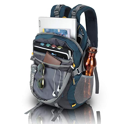 HEROZ Hammer Unisex Nylon 45 L Travel Laptop Backpack Water Resistant Slim Durable Fits Up to 17.3 Inch Laptop Notebook (ALL) (Grey & A. Blue 1000) - Image 2