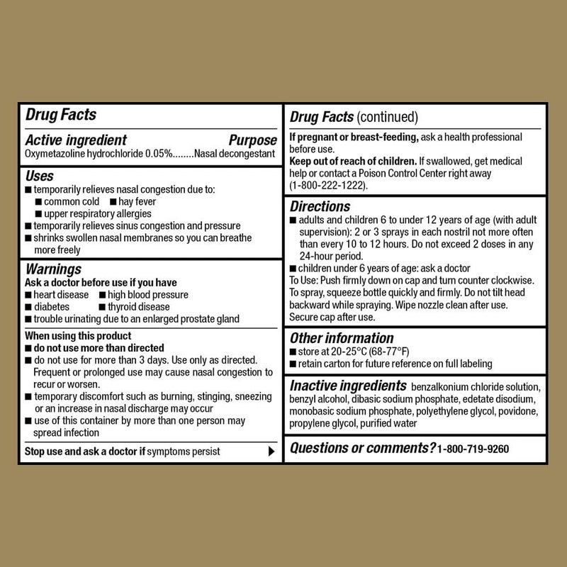 GOODSENSE Maximum Strength Nasal Spray Fast Powerful Congestion Relief For Colds and Allergies 1 Fluid Ounce - Image 3