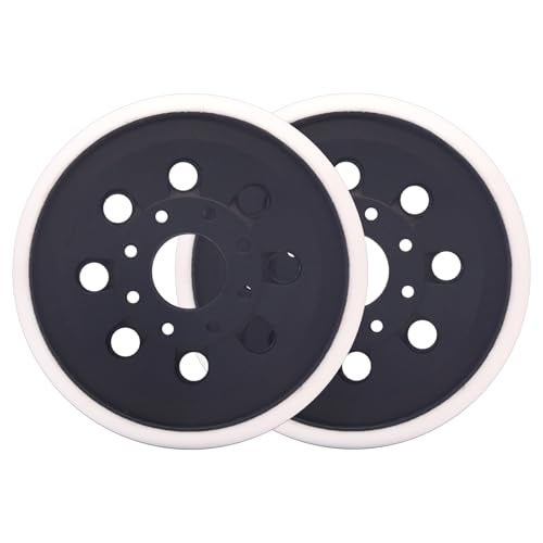 SHUTTLE GENIUS 5 Inch 8 Holes Hook & Loop Replacement Sander Pad for Bosch RS035 Compatible with Bosch ROS10 ROS20 ROS20VS ROS20VSC ROS20VSK(2 Pack) - Image 1