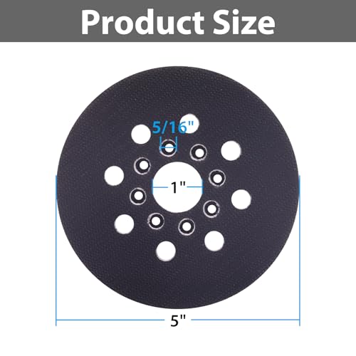 SHUTTLE GENIUS 5 Inch 8 Holes Hook & Loop Replacement Sander Pad for Bosch RS035 Compatible with Bosch ROS10 ROS20 ROS20VS ROS20VSC ROS20VSK(2 Pack) - Image 2