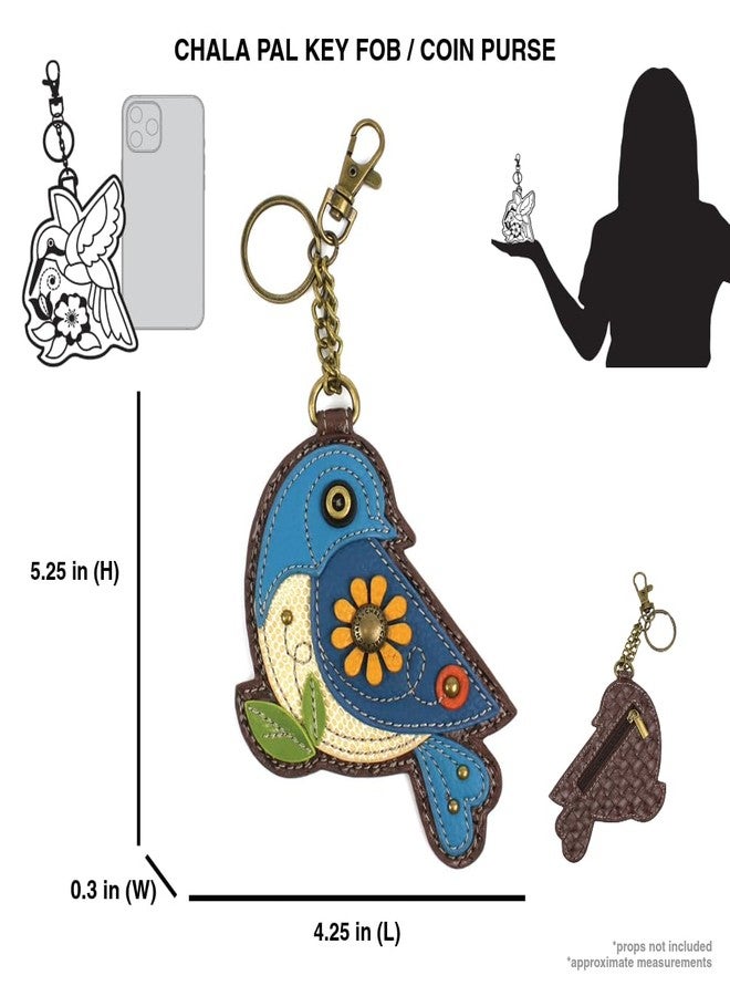 CHALA مجموعة تشالا بيرد النسائية، ميدالية مفاتيح/محفظة نقود مزخرفة - طائر أزرق - Image 3