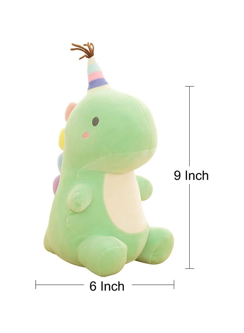 SYOSI Stuffed Animal Plush Toys, lovely Dinosaur Toy, Soft Dino Plushies for Kids Plush Doll Gifts for Boys Girls (Green, 9 Inch) - Image 4