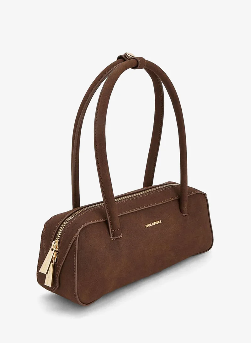 Flora Bella By Shoexpress Solid Shoulder Bag With Zip Closure