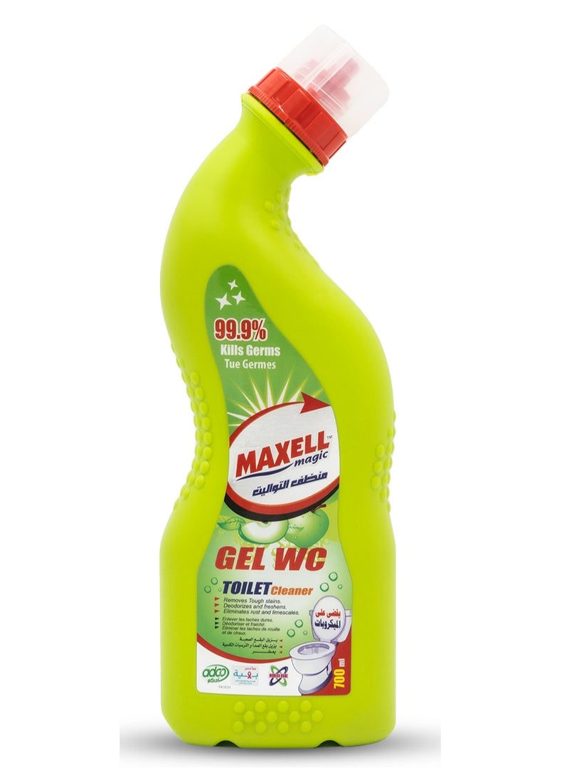 Maxell Magic Maxell Magic WC Cleaner Apple | 700ml – Powerful Stain Remover, Rust & Limescale Eliminator, Disinfectant & Deodorizer  - Image 1