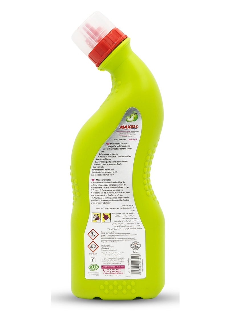 Maxell Magic Maxell Magic WC Cleaner Apple | 700ml – Powerful Stain Remover, Rust & Limescale Eliminator, Disinfectant & Deodorizer  - Image 2