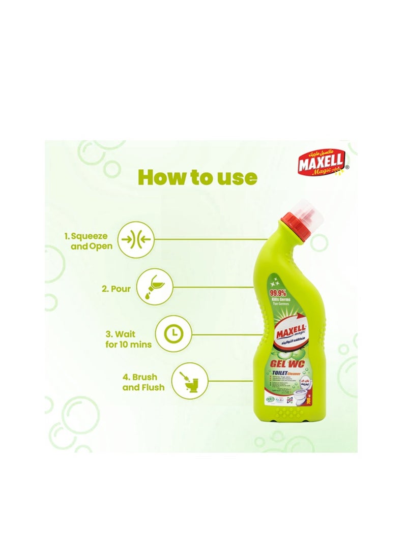 Maxell Magic Maxell Magic WC Cleaner Apple | 700ml – Powerful Stain Remover, Rust & Limescale Eliminator, Disinfectant & Deodorizer  - Image 4