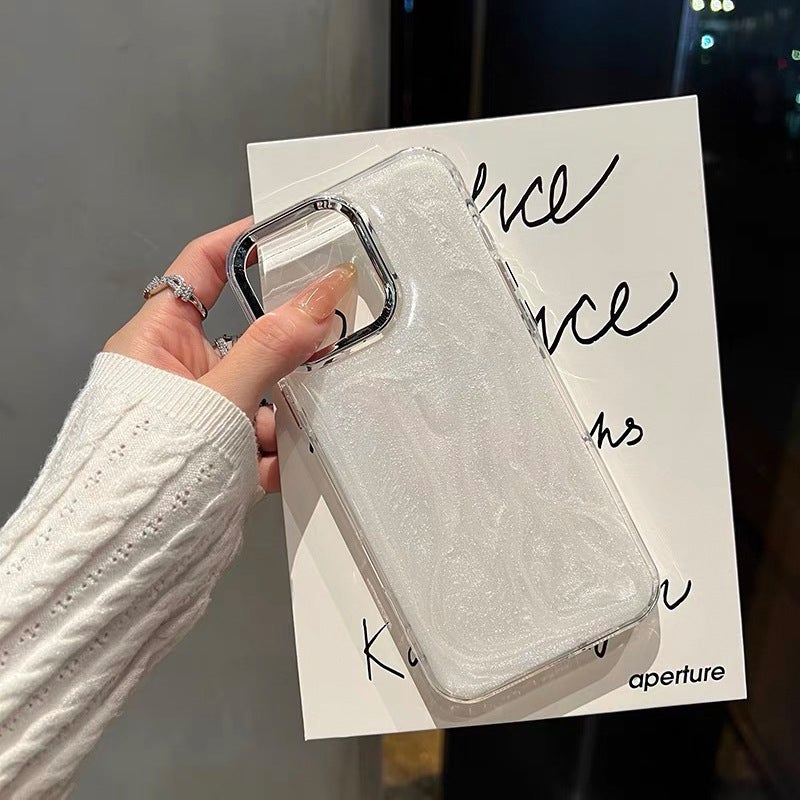Glitter Glue Phone Case Suitable for Apple 17Promax Accessible Luxury Simple Iphone15Plus Women''s New Soft Case - Image 1
