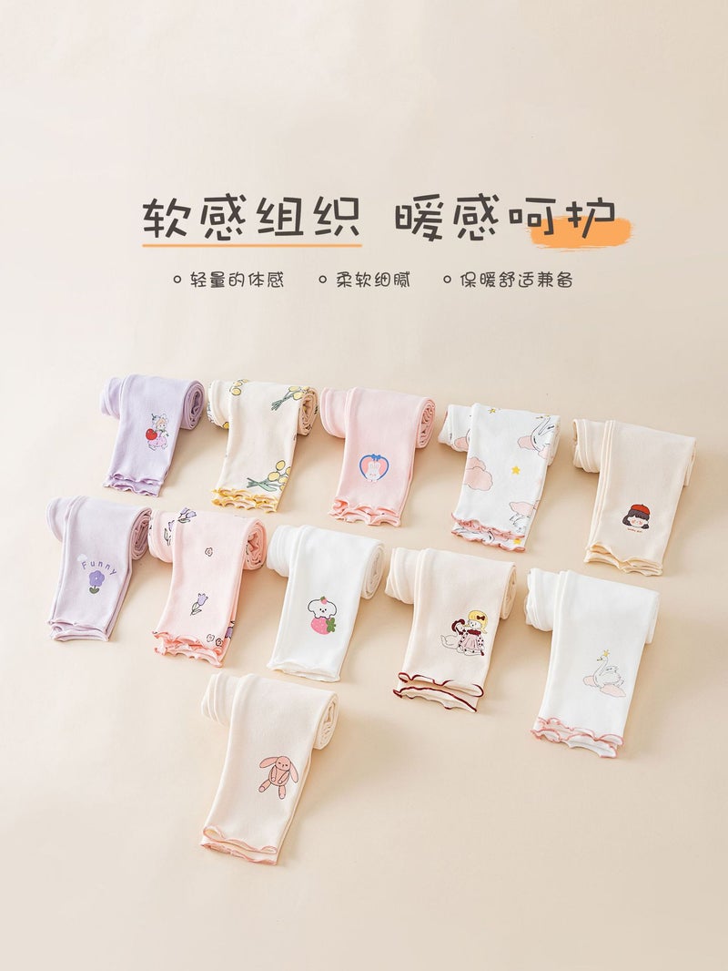 Girls' Leggings, Style Outerwear, Children'S Cartoon Versatile Pants For Baby Girls, Girls' Thermal Pants - Image 3