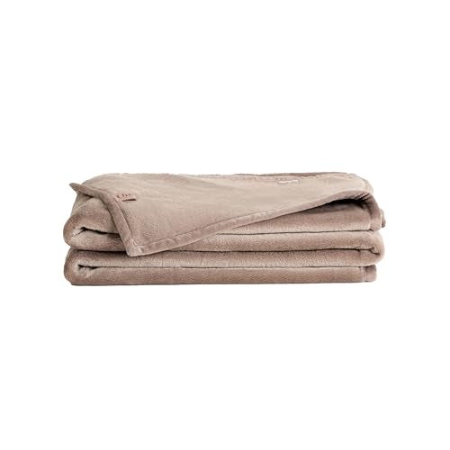 UnHide Lil Marsh Traveler - Travel Blanket - Faux Fur Blanket - Durable, Lightweight, Extra Soft Blanket - Mocha Shar Pei (50” x 60”) - Image 1
