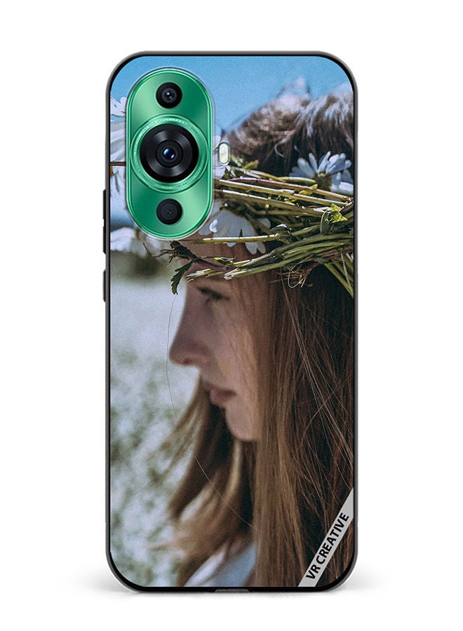 VR CREATIVE Protective Case Cover For Huawei nova 11 Ultra Girl With Flower Crown Design Multicolour - Image 1