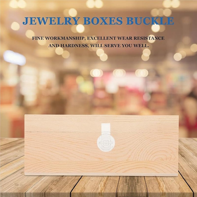 Acrylic Hinge Hasp 40Pcs Small Door Latch Clasp Hook Buckle Hardware Decorate - Image 3