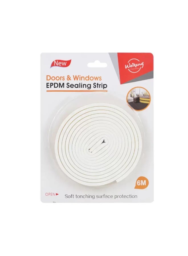 Weikang شريط ختم الأبواب والنوافذ EPDM شريط الطقس ذاتي اللصق - 6م - Image 1
