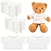 Swakuta 20 Pcs Stuffed Animal Toy White Clothing Sublimation Blank Bear Clothes Include 10 Teddy Bear Blank Hoodie 10 Teddy Bear White Shirt for 15 Inch Stuffed Bears Dolls DIY Color Style 2 - Image 2