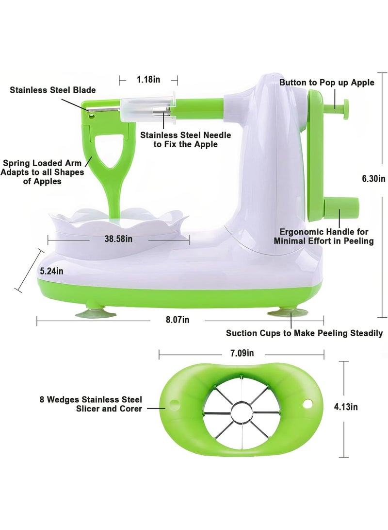 DubaiGallery Apple Peeler and Slicer Kitchen Tool, Manual Fruit Peeling Machine with Sharp Blade, Easy Apple Corer Cutter for Home Kitchen, Fast Peeling and Slicing Gadget for Fruits and Vegetables - Image 3