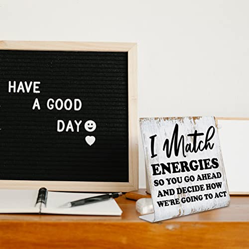 TRCENDE Funny Office Desk Sign, Office Humor Quotes Decoration Gifts for Women Coworker, 4" x 4" Square Stainless Steel Sign - Image 3