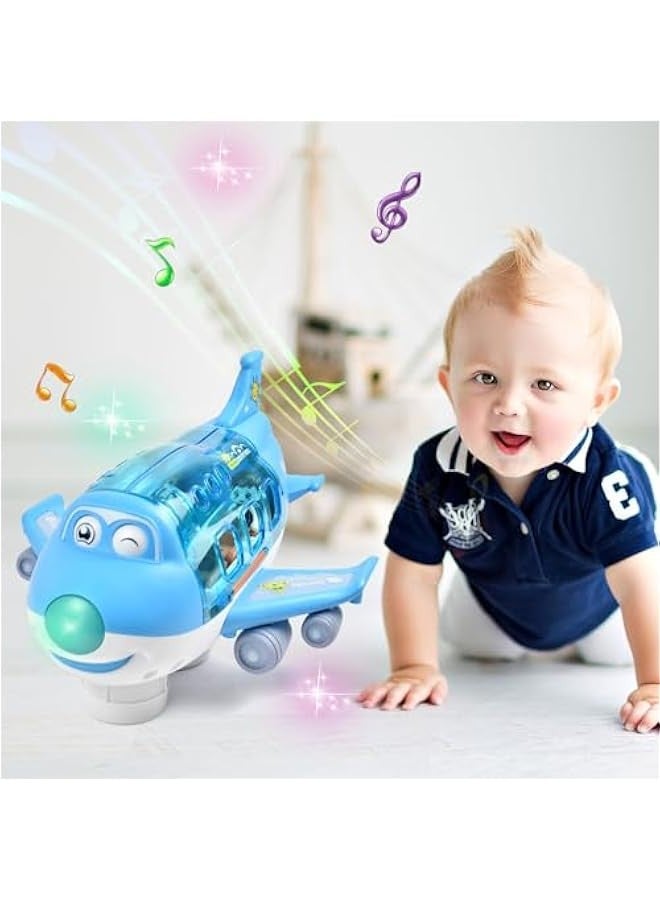إسكدنيا توكو مجموعة العاب طائرة كارجو مضيئة للاطفال من سن 3 سنوات فما فوق، هدية للاولاد والبنات، ازرق داكن، 8811-18 - Image 4