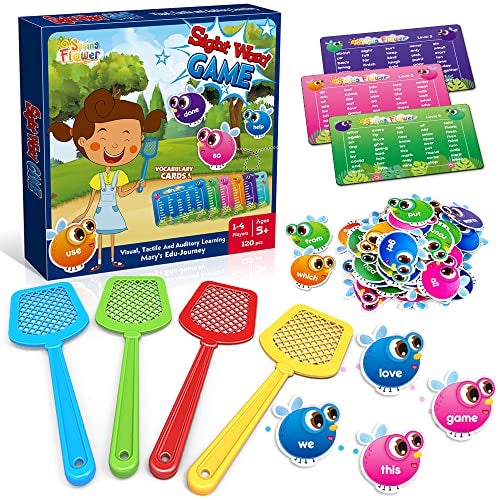 spring flower SpringFlower Sight Word Game Sight Word Educational Toy for Age of 3456 Year Old Kids Boys GirlsHomeschoolVisual Tactile and Auditory Learning 120 Pieces - Image 1