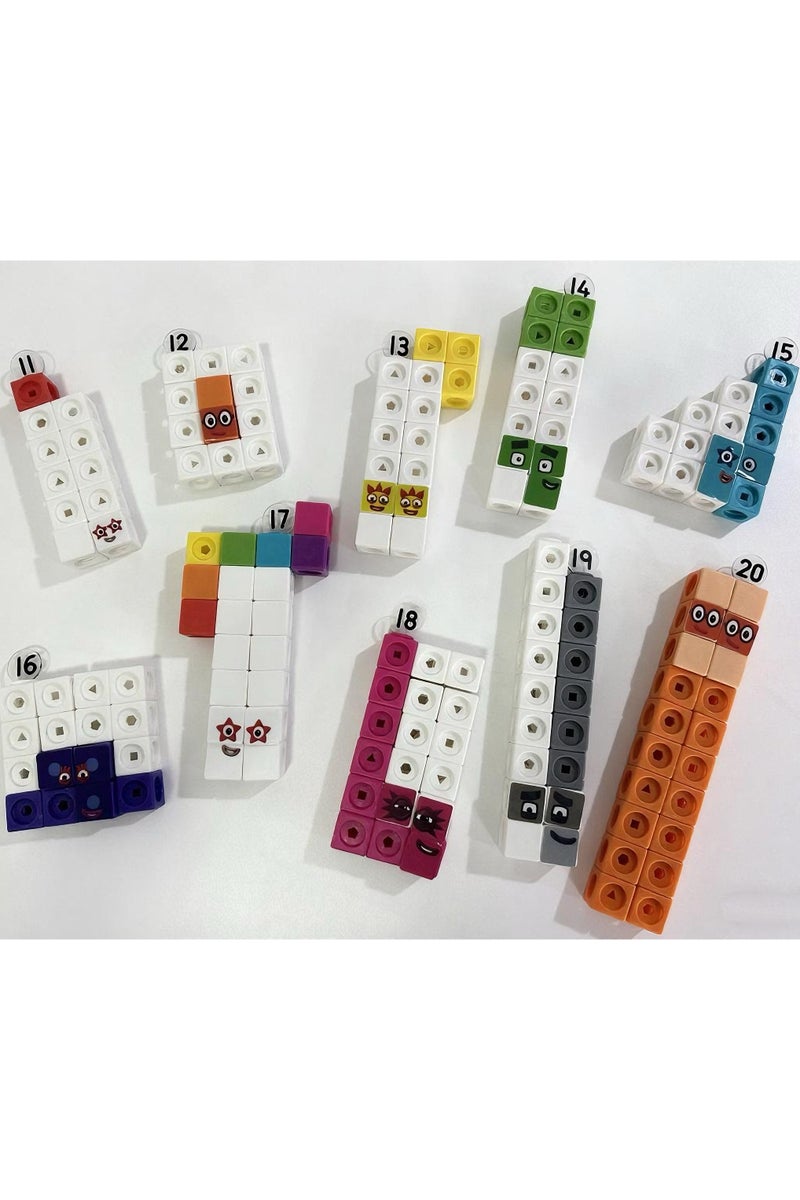 Number Blocks Math Cubes 11-20 Activity Set, Mathematics Enlightenment, Counting Blocks, Linking Cubes, Educational Learning Toys for Ages 3+ Kids, Number Games, Math Manipulatives Kindergarten - Image 5